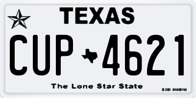 TX license plate CUP4621