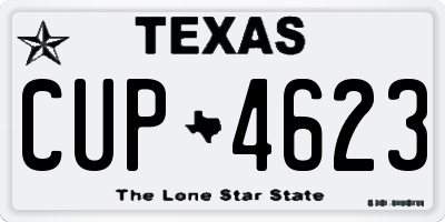 TX license plate CUP4623