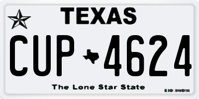 TX license plate CUP4624