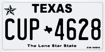 TX license plate CUP4628
