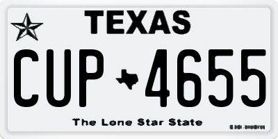 TX license plate CUP4655