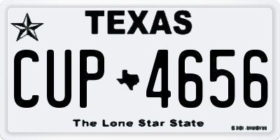 TX license plate CUP4656
