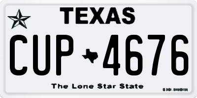 TX license plate CUP4676
