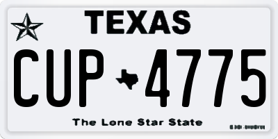 TX license plate CUP4775