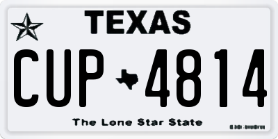 TX license plate CUP4814