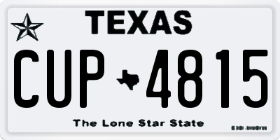 TX license plate CUP4815