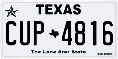 TX license plate CUP4816