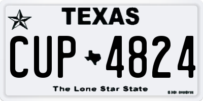 TX license plate CUP4824