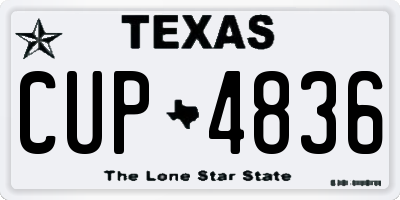 TX license plate CUP4836
