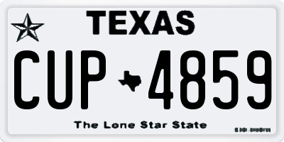 TX license plate CUP4859