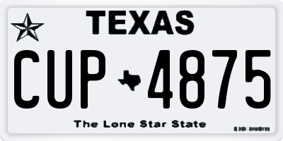 TX license plate CUP4875