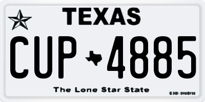 TX license plate CUP4885