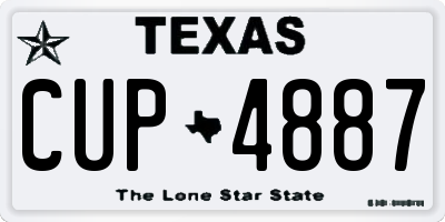 TX license plate CUP4887