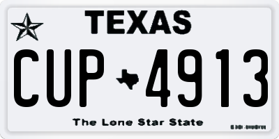 TX license plate CUP4913