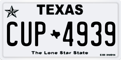 TX license plate CUP4939