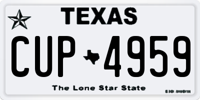 TX license plate CUP4959