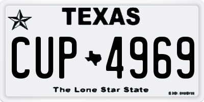 TX license plate CUP4969