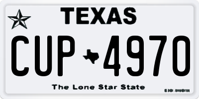 TX license plate CUP4970