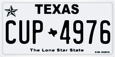 TX license plate CUP4976