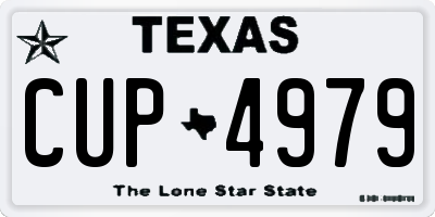 TX license plate CUP4979