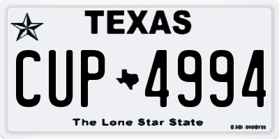 TX license plate CUP4994