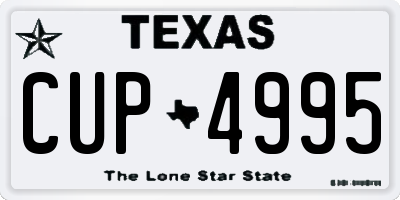 TX license plate CUP4995