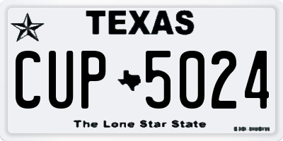 TX license plate CUP5024