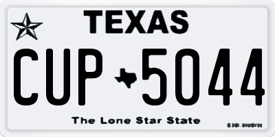 TX license plate CUP5044