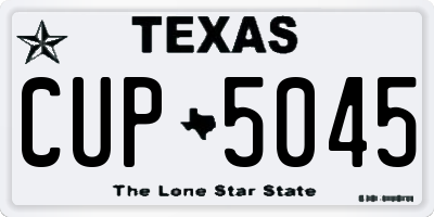 TX license plate CUP5045