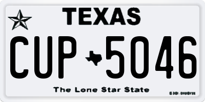 TX license plate CUP5046