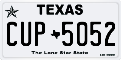 TX license plate CUP5052
