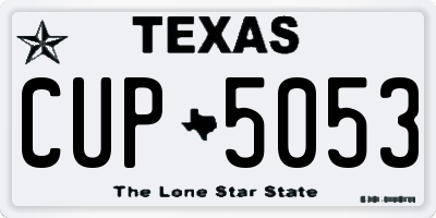 TX license plate CUP5053