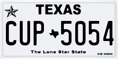 TX license plate CUP5054