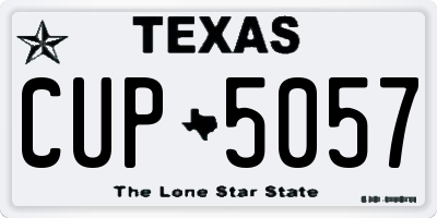 TX license plate CUP5057