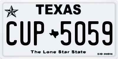 TX license plate CUP5059