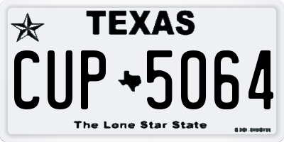 TX license plate CUP5064