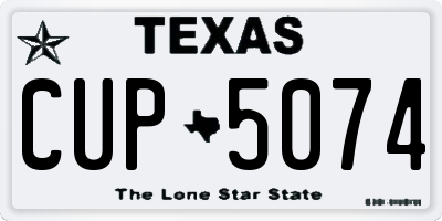 TX license plate CUP5074