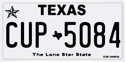 TX license plate CUP5084