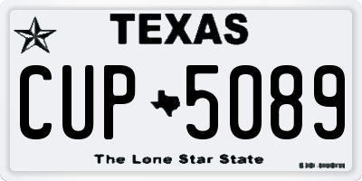 TX license plate CUP5089