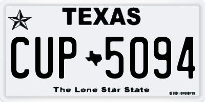 TX license plate CUP5094