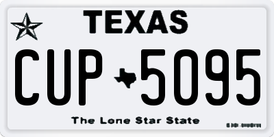 TX license plate CUP5095