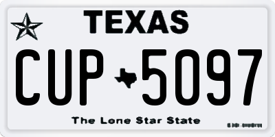 TX license plate CUP5097