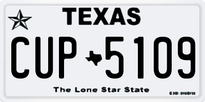 TX license plate CUP5109