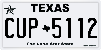 TX license plate CUP5112