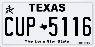 TX license plate CUP5116