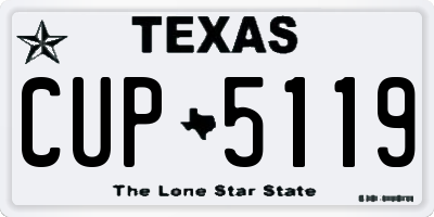 TX license plate CUP5119