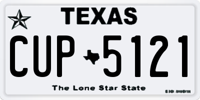 TX license plate CUP5121
