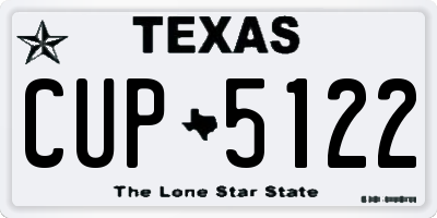 TX license plate CUP5122
