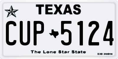 TX license plate CUP5124