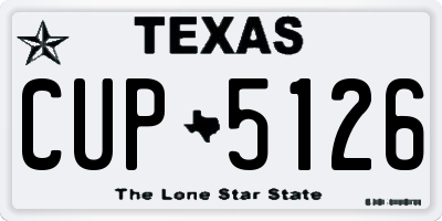 TX license plate CUP5126
